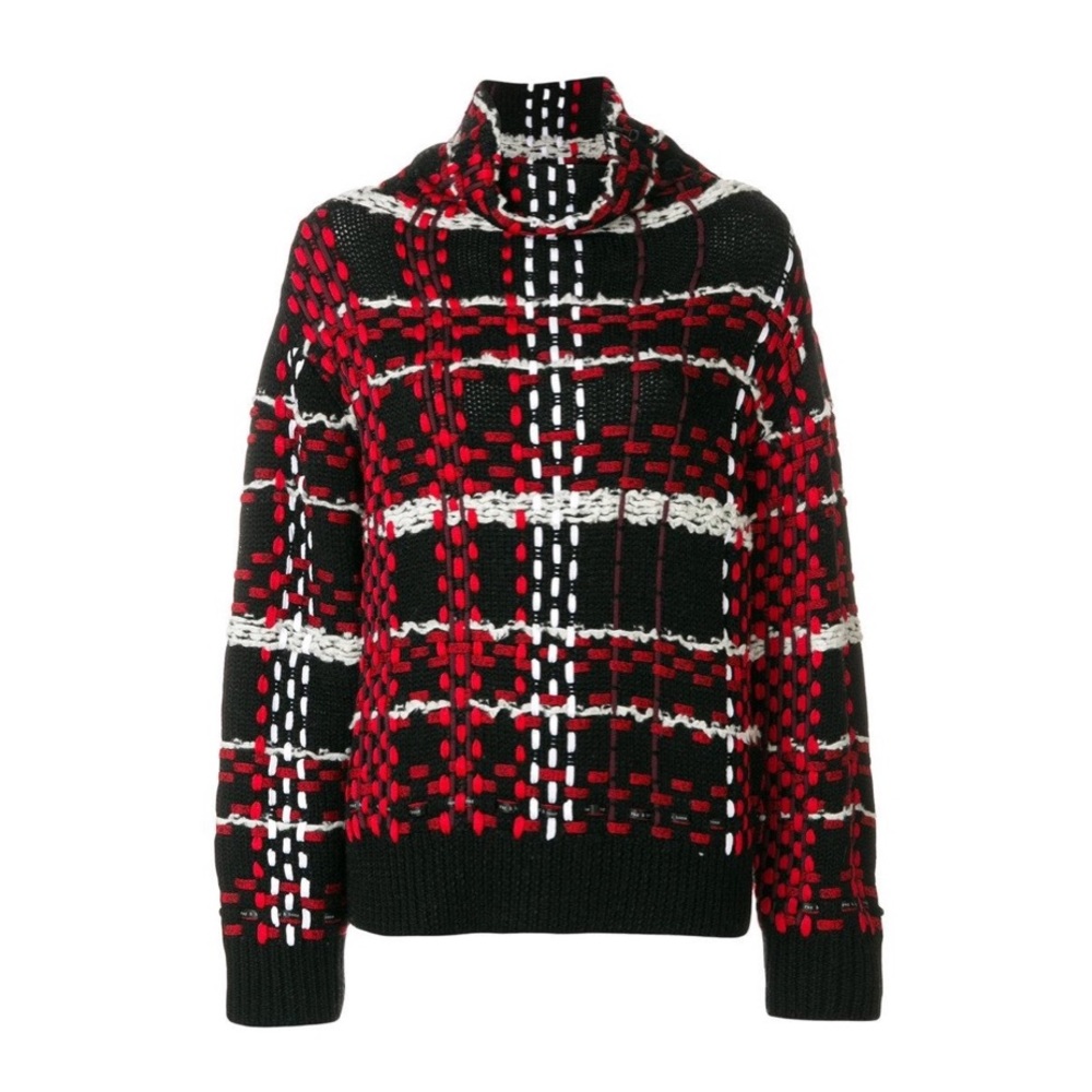 Rag & Bone Red Dawson Roll Neck Jumper Sweater